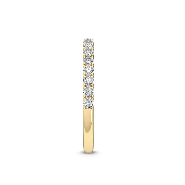 14K Yellow Gold Wedding Band With 16 = 0.35 CTTW Round F/G Vs2 Lab Grown Diamonds Image 4 Adler's Diamonds Saint Louis, MO