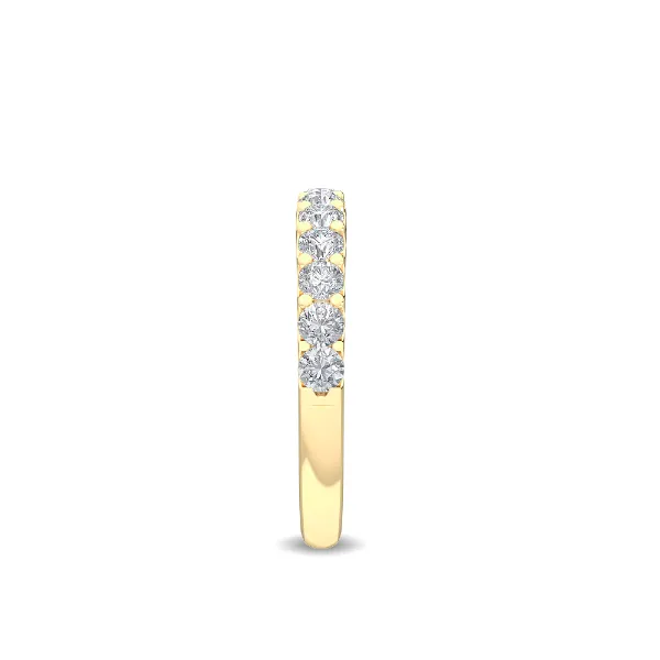 Lab Created Diamond Wedding Band - 14k Yellow Gold with .74 CTTW Image 4 Adler's Diamonds Saint Louis, MO