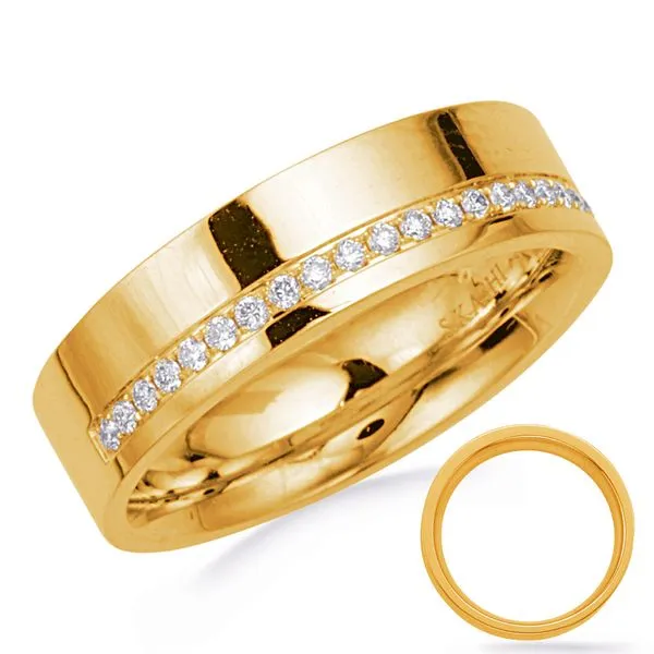Diamond Wedding or Fashion Band, Wide 14k Yellow Gold similar item image