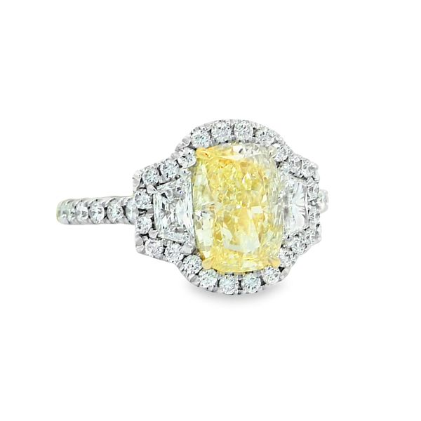 Uneek Yellow and White Diamond Ring Image 2 Aires Jewelers Morris Plains, NJ