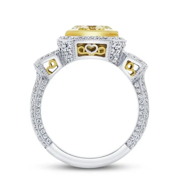 Uneek Fancy Yellow Diamond Ring Image 3 Aires Jewelers Morris Plains, NJ
