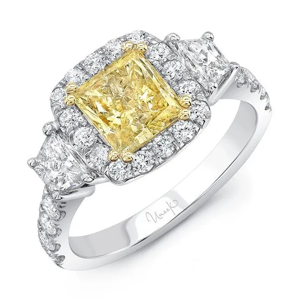 Uneek Fancy Yellow Diamond Engagement Ring Aires Jewelers Morris Plains, NJ