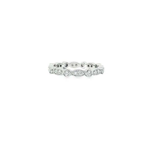 Aires Diamond Eternity Wedding Band Image 2 Aires Jewelers Morris Plains, NJ