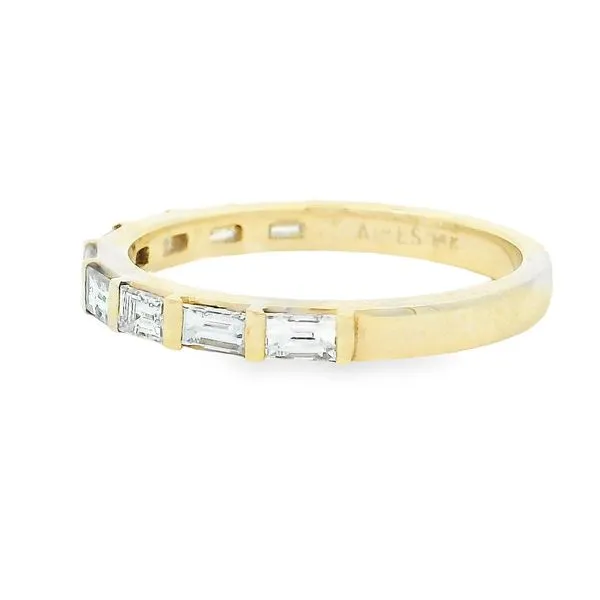 Aires Diamond Baguette Wedding Band Image 2 Aires Jewelers Morris Plains, NJ