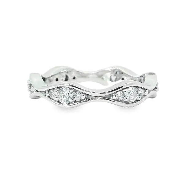 Aires Diamond Wave Band Image 2 Aires Jewelers Morris Plains, NJ