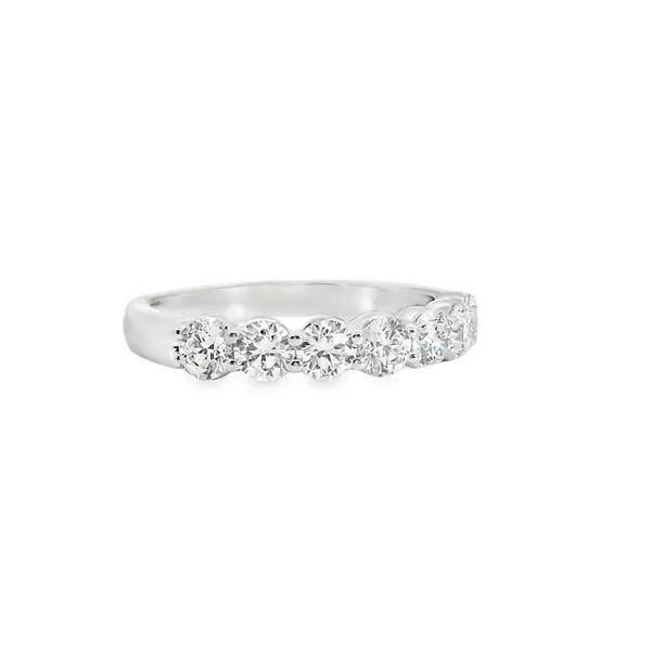 Aires Diamon Shared Prong Wedding Band Image 2 Aires Jewelers Morris Plains, NJ