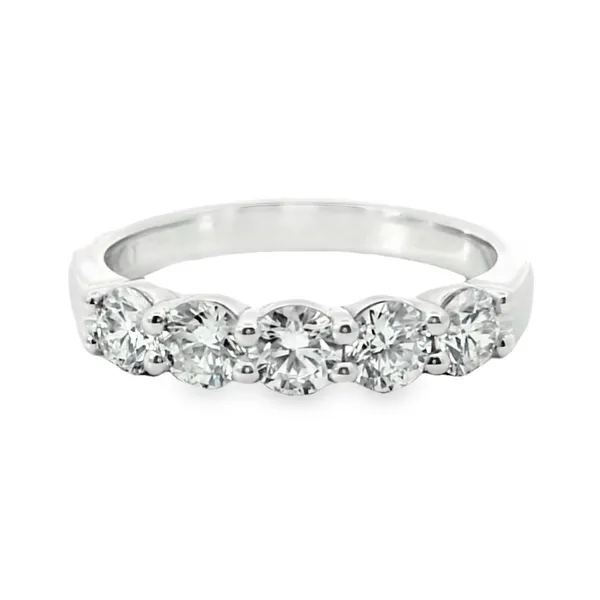 Aires Diamond 5 Stone Wedding Band Aires Jewelers Morris Plains, NJ