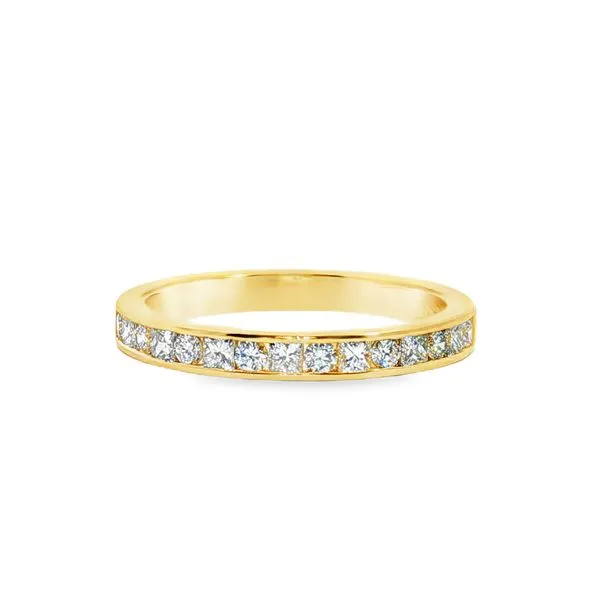 Aires Diamond Channel Set Wedding Band Image 2 Aires Jewelers Morris Plains, NJ