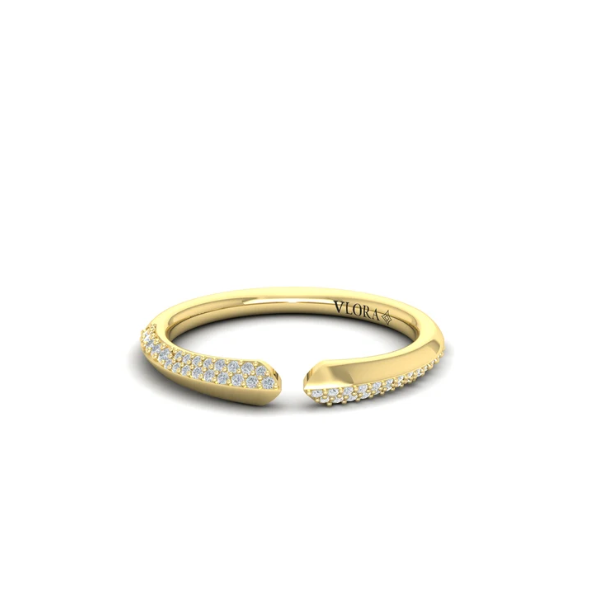 Pavé Diamond Open Band Ring Aires Jewelers Morris Plains, NJ