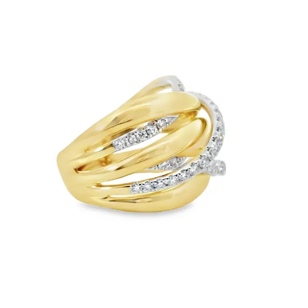 Diamond Crossover Ring Image 2 Aires Jewelers Morris Plains, NJ