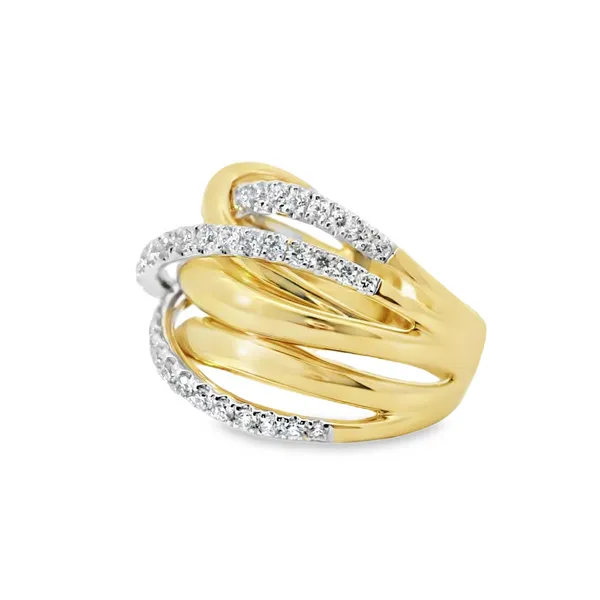 Diamond Crossover Ring Image 3 Aires Jewelers Morris Plains, NJ