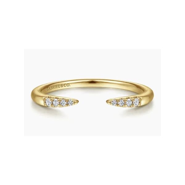 Gabriel & Co. Yellow Gold Diamond Stackable Ring Aires Jewelers Morris Plains, NJ