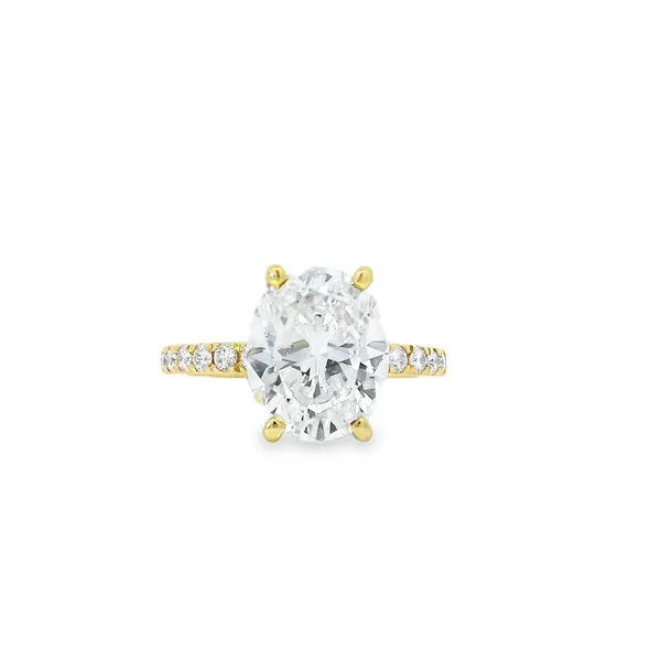 Oval Hidden Halo Engagement Mounting Aires Jewelers Morris Plains, NJ