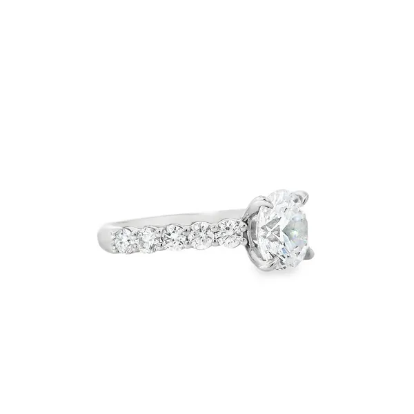 Shared Prong Diamond Engagement Ring Mounting Image 2 Aires Jewelers Morris Plains, NJ