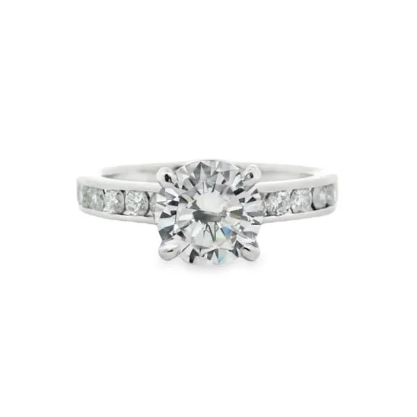 Channel Set Diamond Engagment Ring Mounting Aires Jewelers Morris Plains, NJ