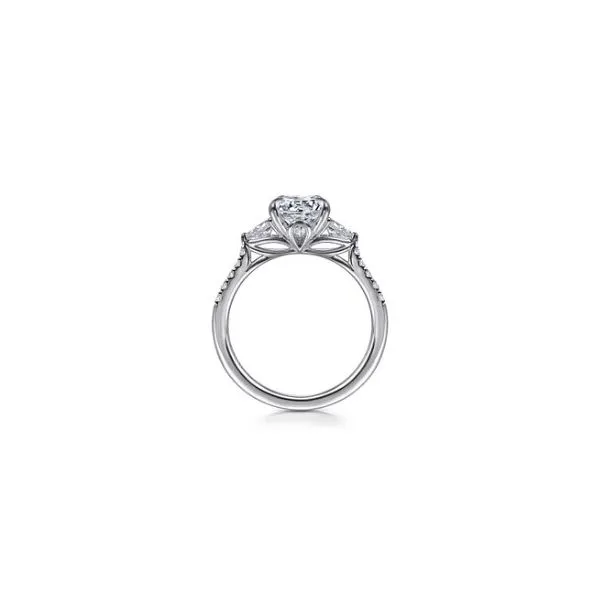 Gabriel & Co 3 Stone Diamond Engagement Ring Mounting Image 2 Aires Jewelers Morris Plains, NJ