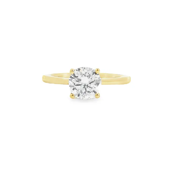 Aires Yellow Gold Solitaire Ring Mounting Aires Jewelers Morris Plains, NJ