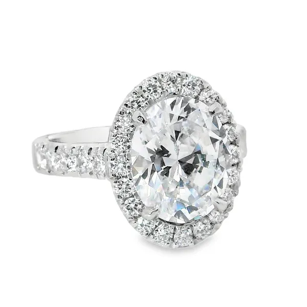 Aires Oval Diamond Engagement Ring Mounting Image 2 Aires Jewelers Morris Plains, NJ