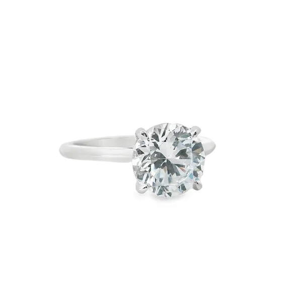 Aires Platinum Solitaire Engagagement Ring Mounting Image 2 Aires Jewelers Morris Plains, NJ