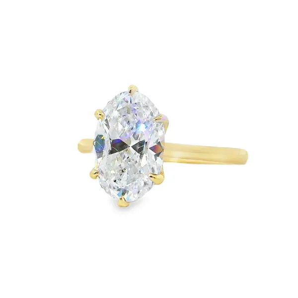 Aires Oval Solitaire Engagement Ring Mounting Image 2 Aires Jewelers Morris Plains, NJ