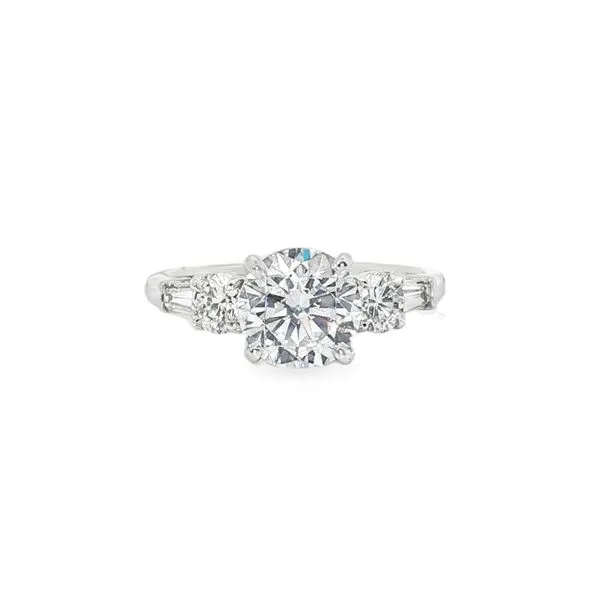 Aires Three Stone Engagement Ring Mounting Aires Jewelers Morris Plains, NJ