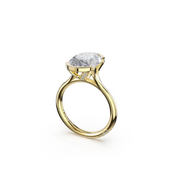 Tacori Oval North/South Semi-Bezel Pavé-Prong Ring Image 2 Aires Jewelers Morris Plains, NJ
