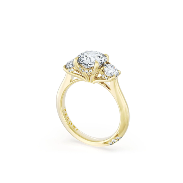 Tacori Round 3-Stone Engagement Ring Image 2 Aires Jewelers Morris Plains, NJ