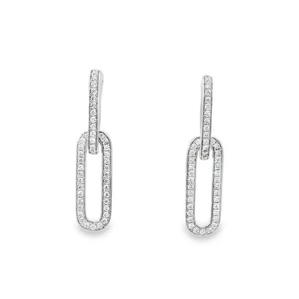 Diamond Link Earrings Aires Jewelers Morris Plains, NJ