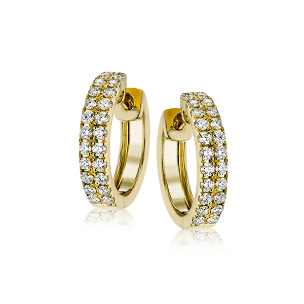 Simon G Diamond Huggie Earrings Aires Jewelers Morris Plains, NJ