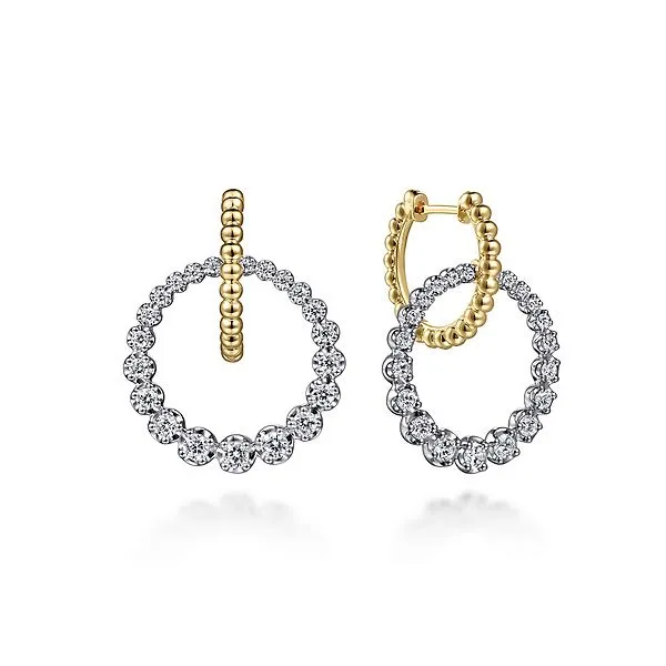Gabriel & Co Diamond Circle Earrings Aires Jewelers Morris Plains, NJ