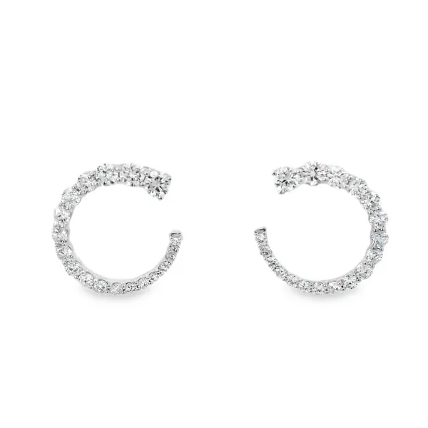 Diamond Swirl Earrings Aires Jewelers Morris Plains, NJ
