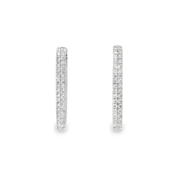 Diamond Pave Hoop Earrings Aires Jewelers Morris Plains, NJ