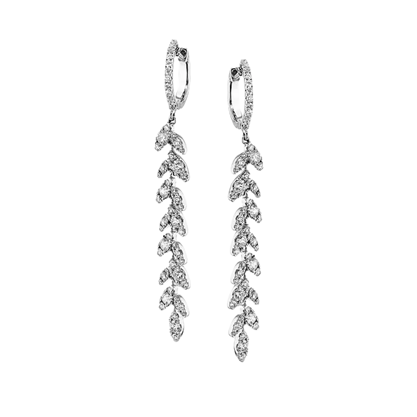 Simon G Diamond Dangle Earrings Aires Jewelers Morris Plains, NJ