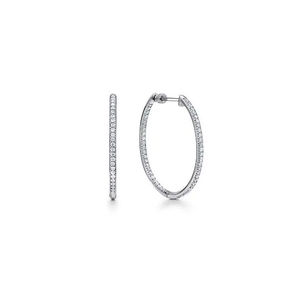 Gabriel & Co Diamond Hoop Earrings Aires Jewelers Morris Plains, NJ