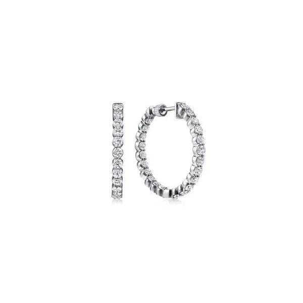 Gabriel & Co Diamond Hoop Earrings Aires Jewelers Morris Plains, NJ