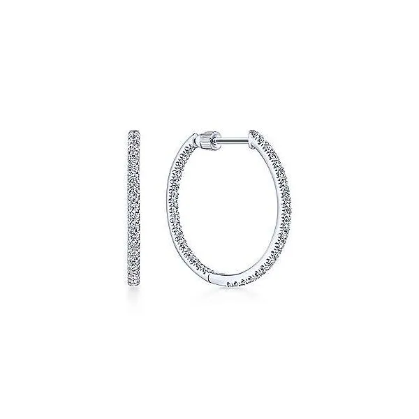Gabriel & Co Diamond Hoop Earrings Aires Jewelers Morris Plains, NJ