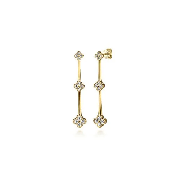 Gabriel & Co Diamond Clover Earrings Aires Jewelers Morris Plains, NJ