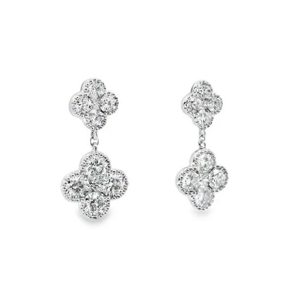 Diamond Drop Earrings Image 2 Aires Jewelers Morris Plains, NJ