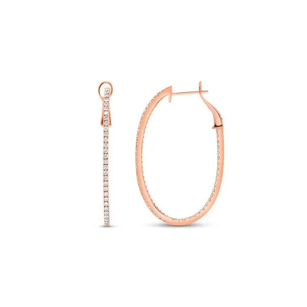 Uneek Diamond Hoop Earrings Aires Jewelers Morris Plains, NJ