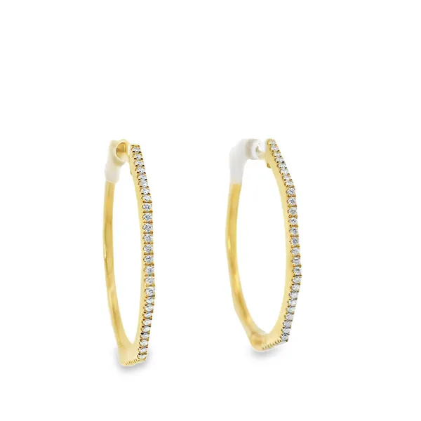 Uneek Diamond Hoop Earrings Image 2 Aires Jewelers Morris Plains, NJ