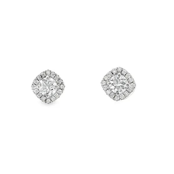 Diamond Halo Stud Earrings Aires Jewelers Morris Plains, NJ