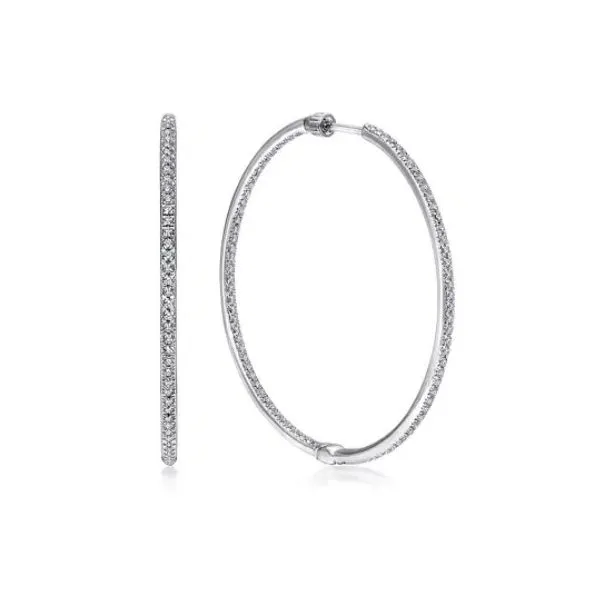 Gabriel & Co Diamond Hoop Earrings Aires Jewelers Morris Plains, NJ