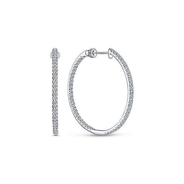 Gabriel & Co Diamond Hoop Earrings Aires Jewelers Morris Plains, NJ