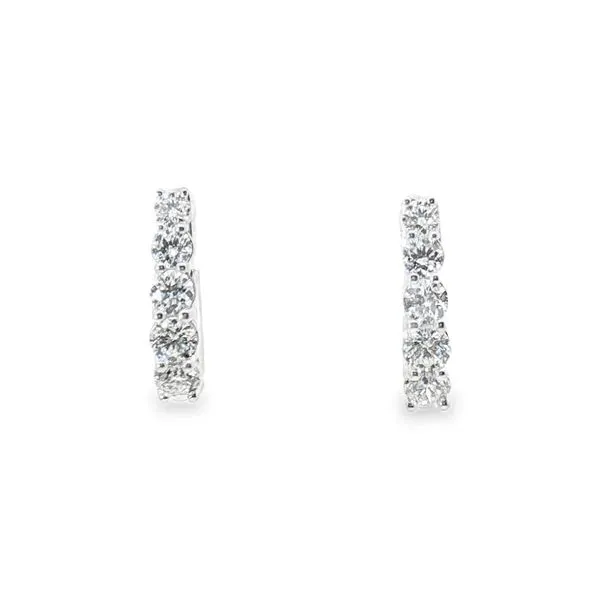 Aires Diamond Huggie Hoop Earrings Aires Jewelers Morris Plains, NJ