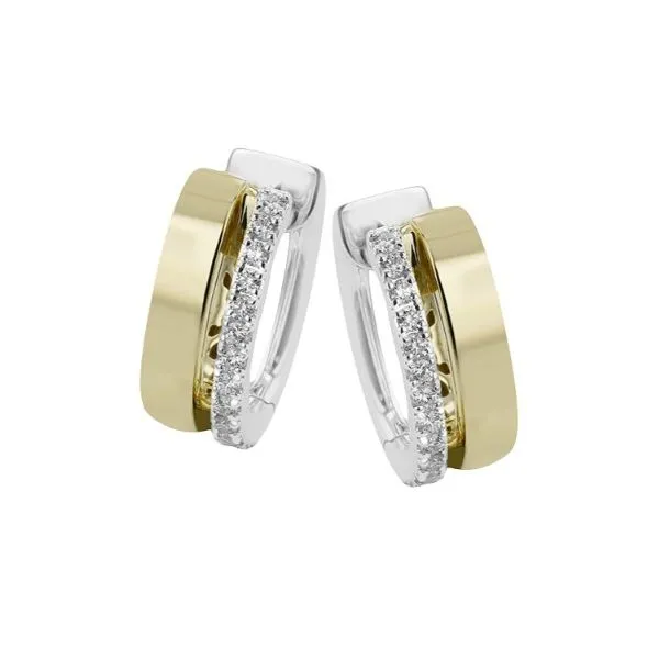 Simon G Diamond Huggie Earrings Aires Jewelers Morris Plains, NJ