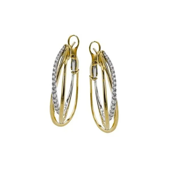 Simon G Diamond Hoop Earrings Aires Jewelers Morris Plains, NJ