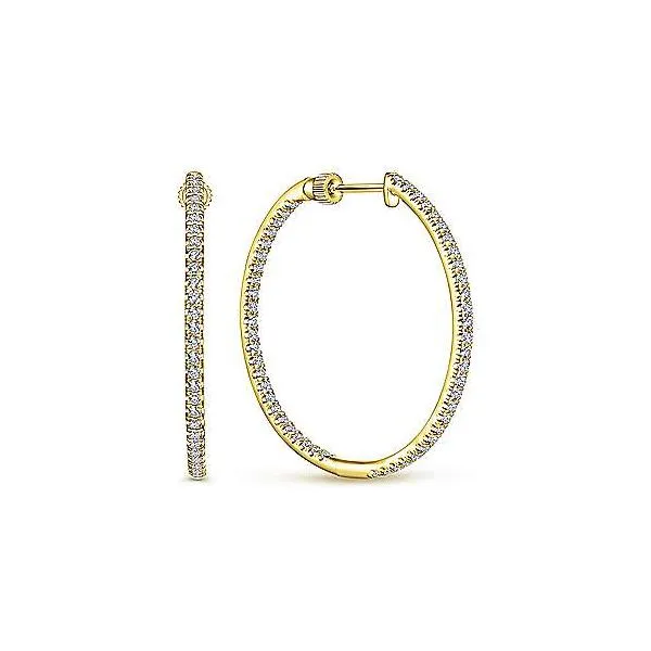 Gabriel & Co Diamond Hoop Earrings Aires Jewelers Morris Plains, NJ