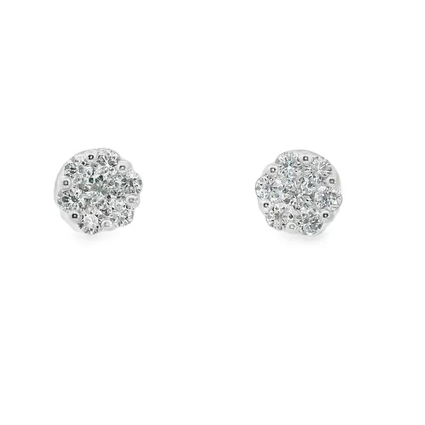 Diamond Cluster Stud Earrings Aires Jewelers Morris Plains, NJ