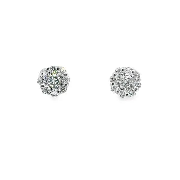 DIAMOND CLUSTER STUD EARRINGS Aires Jewelers Morris Plains, NJ