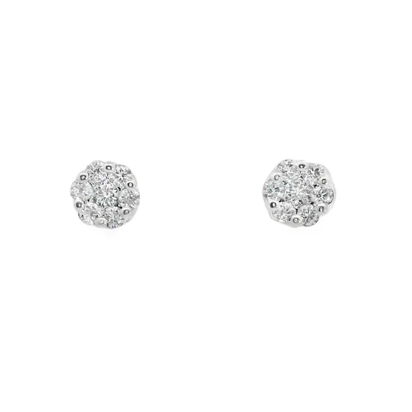 Diamond Cluster Stud Earrings Aires Jewelers Morris Plains, NJ